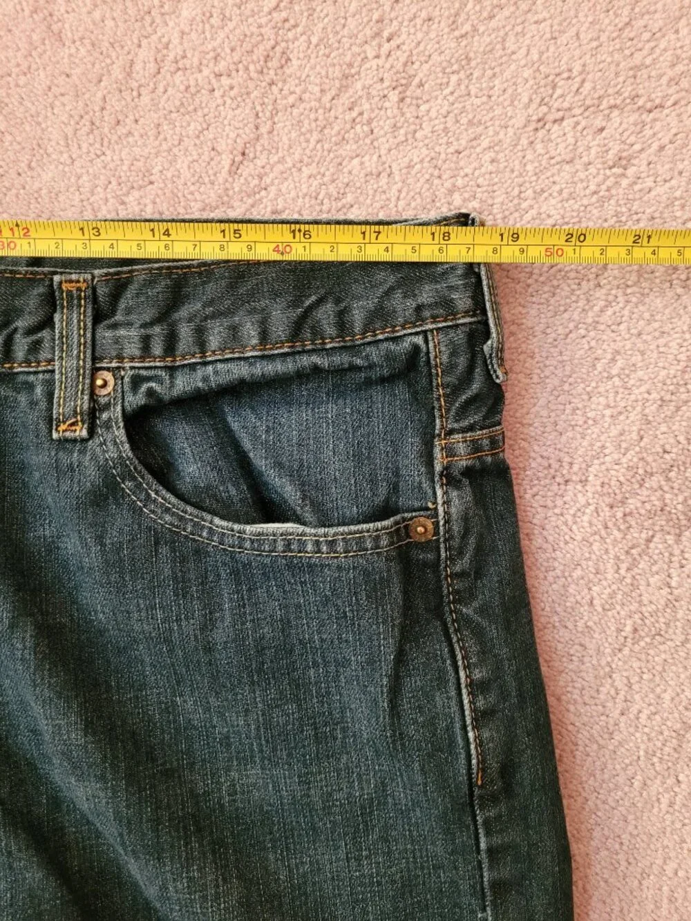 Levi's 569 Loose Straight Fit Jeans Mens 37x35 Dark Wash Blue Denim
